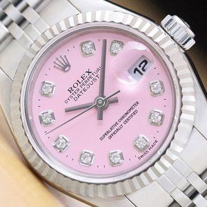 Sale! Rolex Pink Diamond 18k White Gold Ladies Watch